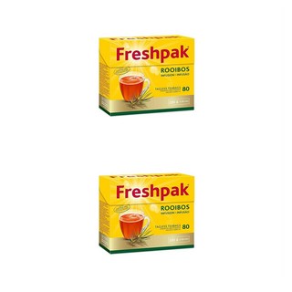 Freshpak 프레쉬팩 천연 루이보스 티백 80개입 2팩 홈카페 티타임 집들이 선물세트, 2개