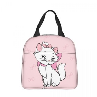 Aristocats 핑크 Marie Cat 절연 도시락 가방 대용량 식사 용기 열 토트 피크닉 작업 파우치, 01 One Size, 01 1