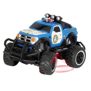 黑白寶貝 遙控越野皮卡警車 兒童遙控車 攀爬車 警車模型, 1個, 藍色款, 藍色