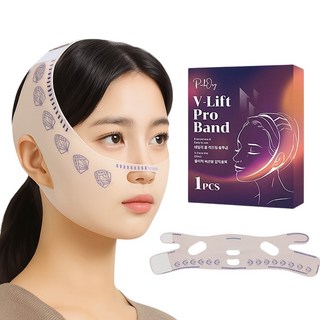 픽커리 얼굴 페이스 턱 브이 리프팅 밴드, 1개, 스킨핑크