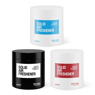 에이센트 고체 탈취제 강력 냄새제거 3종 프레쉬린넨+제로체리+누와르엠버, 3개, 350g
