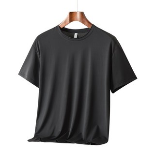 ZenPolo 涼感速乾排汗衫，輕薄透氣短袖T恤，夏季薄款, 深灰,5XL