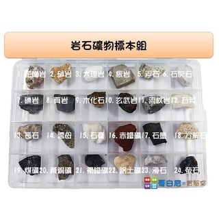 哥白尼的實驗室/地球科學/教學用礦石岩石標本組/火成岩 沉積岩 變質岩 礦物/玄武岩 石英 水晶 大理岩 花崗岩 頁岩, 1個, 岩石標本組(八種)