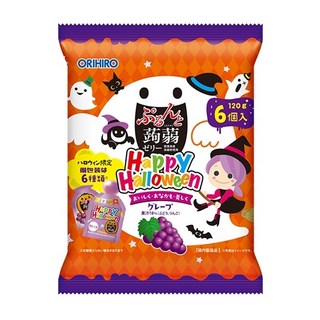 ORIHIRO 萬聖節限定蒟蒻果凍6入，六種造型包裝，Q彈葡萄口味，派對分享首選, 20g, 1個