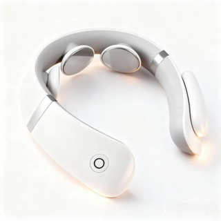 제스완 무선 스마트 온열기능 저주파 목 마사지기, 화이트, s300