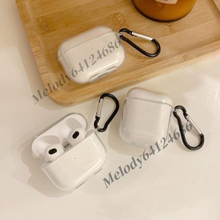 附登山扣AirPods透明矽膠保護殼 蘋果耳機Pro2保護套 蘋果耳機1/2代Pro防摔保護殼, 透明保護套（買二發三）,Airpods Pro2, 1個