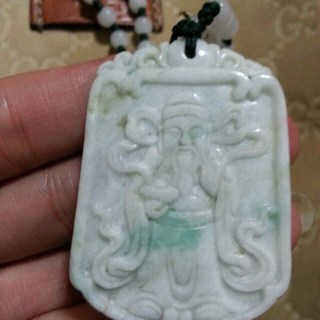 白底青財神爺, 1個, 尺寸約47mm*4mm*33mm