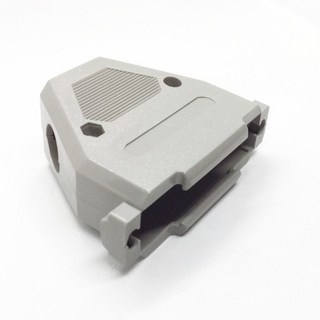 DB37P 斜角45度出線口 灰色外殼 D-SUB串口頭 焊線式接頭外殼-5入/包(含稅)【佑齊企業 iCmore】, 1個, 5pcs