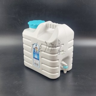 삼성바이오 엔파워 대용량 항균 꼭지달린 플라스틱 캠핑 물통 14L 벨브형 수도꼭지물통 고로쇠통, 1개