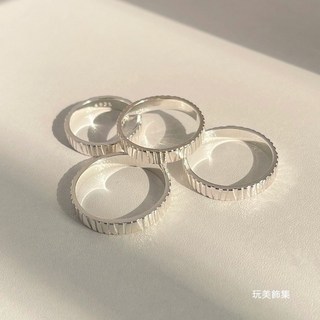 玩美飾集 S925純銀不規則紋路戒指 簡約尾戒 VR0136 VR0139 VR0137