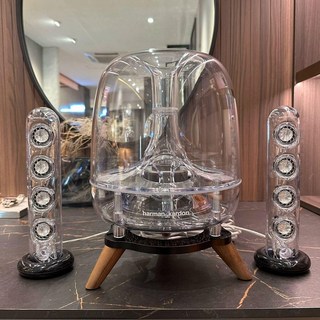 하만카돈 스피커 거치대 스탠드 사운드스틱 받침대 호환 브래킷 블루투스스피커, 3세대 블랙 월넛 금속스피커 없음