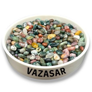 24H出貨 天然 海洋碧玉碎石 魚缸底砂裝飾 水族箱造景 盆栽裝飾適用 維持水質平衡, 商品編號A047/海洋碧玉,7-14mm/100克, 1個