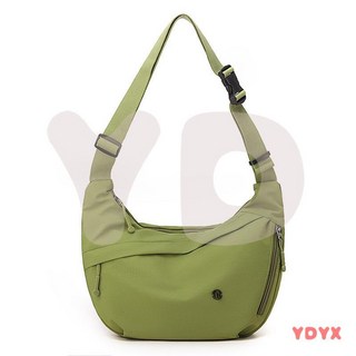 臺灣出貨 尼龍布餃子包2025夏季新款女包超輕女士休閒包單肩斜跨包少女挎包, 仙草綠