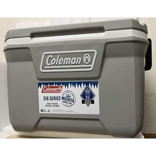 Coleman 露營野餐冰桶，美國原裝進口，保冷箱/行動冰箱，15L/51L，戶外活動必備, 51L-Rock Grey