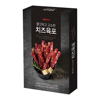 서울우유 치즈육포 60g "야외활동시 맛있게! 집에서도 즐겁게! 아이들 영양간식과 고급 술안주~", 1개