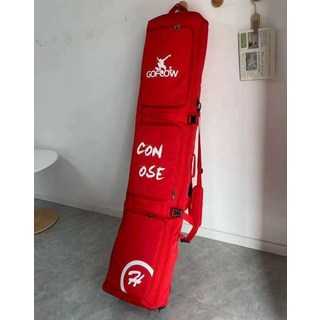 스키휠백 스노우보드 휠백 투명 보드가방 장비 여행 데크, 1개, 레드 레터 바퀴 포함 160cm