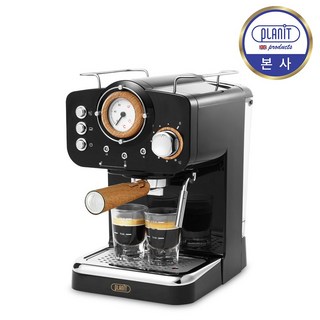플랜잇 NEW 2in1 홈카페프레소 캡슐커피 겸용 반자동 커피머신 노르딕 PCM-NF15, (PCM-NF15B), 우드블랙