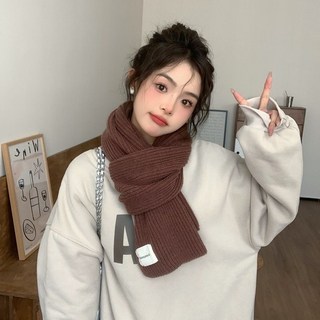 夢欲 針織秋冬圍巾 新款韓版保暖學生情侶加厚百搭毛線圍脖
