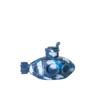 仙仙 迷你魚缸造景 迷你實心深海潛水艇 小魚缸裝飾 仿真潛水艇 海底殘骸 水族造景, 1個