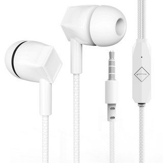 L9 入耳式線控耳機 3.5MM 清晰通話 高清音質 電腦耳機 有線耳機, 白色 現貨