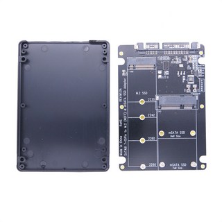 케이스 M2 MSATA B 라이저 SSD 어댑터 SATA 보드 SSD에서 SATA3.0 컨버터 외장 m.2, Bare board shell, 한개옵션1, 02 Bare board shell, 1개