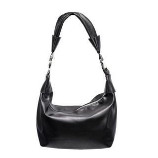 森系高顏值橫版爆款圓筒外貿潮款外新百搭時尚托特包斜挎包單肩包, 黑色【現貨】