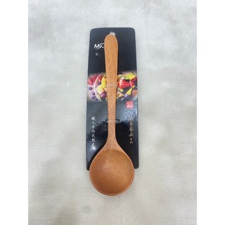 晶瓚原木餐具 橢圓頭湯匙 - 天然木湯勺拉麵匙, 1個, 小圓匙
