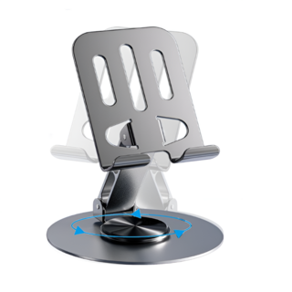 모아빛 360도 회전 접이식 핸드폰 거치대, 1개, 그레이