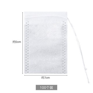 一次性茶包袋100入 茶葉過濾袋 中藥滷包袋, 白色-7*9cm【100只裝】, 1個