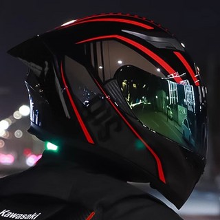 AIS 확장형 스포일러 풀페이스헬멧 안전모 오토바이헬멧 R1-607, 파워 레드