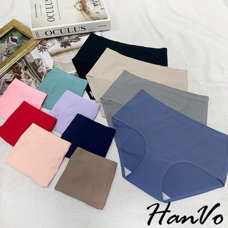 HanVo 霧色透氣洞洞無痕冰絲內褲 中腰涼感透膚親膚無負擔 女生內褲 A11-5815, 泰瑞綠,L