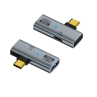 ibits MDD TypeC一分二 轉接頭 PD100W快充 OTG數據傳輸 USB3.2, OTG一分二 灰色, 1個, 37mm