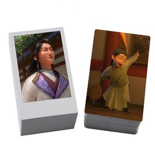 長安三萬裏 周邊小卡100張不重複自制3寸lomo圓角拍立得卡貼, 啞膜50張拍立得+50張小卡,卡冊, 1個