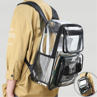 앨오앤지 냄새없고 잘세워지는 투명 방수 직관 대용량 백팩