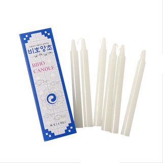 HS 양초 캔들 둥근 제사용 제사초 촛불 파라핀 제수용 비호 6p, 1개