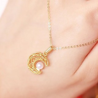 鴻利首飾廠 蝴蝶圓形白玉髓項鏈 輕奢高級感鈦鋼不掉色鎖骨鏈