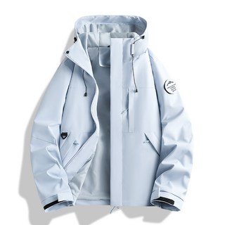 情侶款戶外單層風衣外套 男款夾克登山服, 月蘭