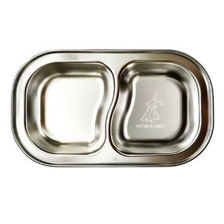 피터래빗 식판 도시락 전용 밀폐형 잠금형 뚜껑 및 실리콘 고무패킹 등 부품, 1개, 피터래빗 각인 2구 깊은 간식접시(3959)
