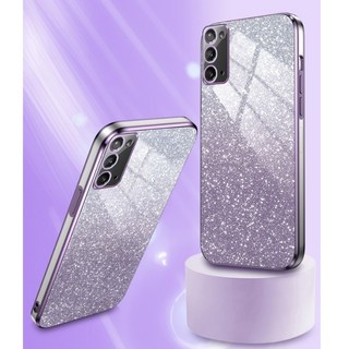 漸變閃粉電鍍手機殼 適用 三星 S23 S22 S24 PLUS ULTRA/S24 FE 防摔殼