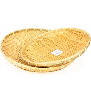 homesmall 竹製圓形篩網 2種組, 混色, 1組