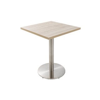 防潮塑合板餐桌 咖啡店桌椅/咖啡桌/方桌/圓桌/休閒桌/洽談桌, 不鏽鋼圓盤+白核桃(60*60公分)