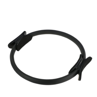 塑形環 瑜珈圈 運動健身輔助器材 38CM 直徑, 黑色, 1個