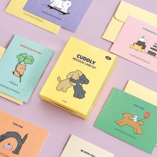 커들리 메세지카드 세트 대용량 편지지