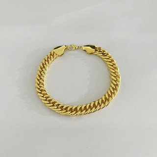 嗨購 越南沙金 男士馬鞭鏈手鍊 時尚霸氣黃銅鍍金坦克鏈