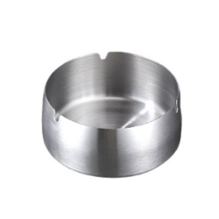 VO17 防風不鏽鋼煙灰缸 加厚耐磨 U型設計 易清潔 戶外室內適用, 銀色, 1個