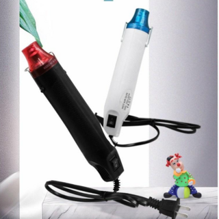 極光商城手持式熱風槍 DIY橡皮章凸粉浮雕熱縮膜110v 300W手工熱縮片, 1個, 黑色