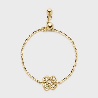 CEDONY 日系輕珠寶首飾 鑲嵌頂級白鋯石 抽拉式調整戒指 五款可選手鏈 鍊戒 線戒