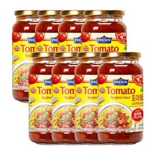 프레스코 토마토 스파게티소스 600g 8개/급식용/토마토소스/파스타소스/다용도/레스토랑/스튜만들기, 8개