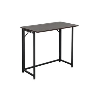 【dayneeds】日系無印風 四款可選 輕巧收納 方便移動, 摺疊書桌(無附輪組)-胡桃木