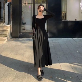 에쉬울프 여성 러블리룩 허리셔링 원스커트 롱원피스